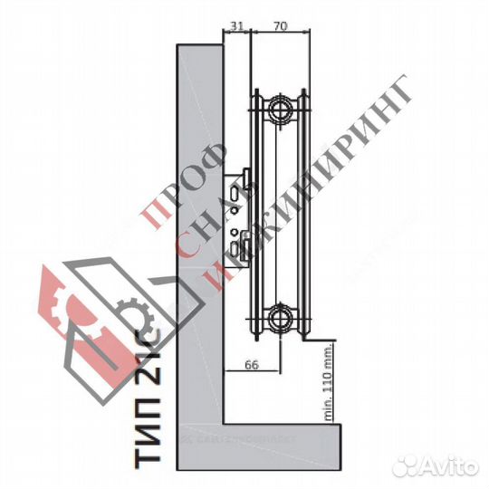 Радиатор стальной панельный Compact C тип 21 500х8
