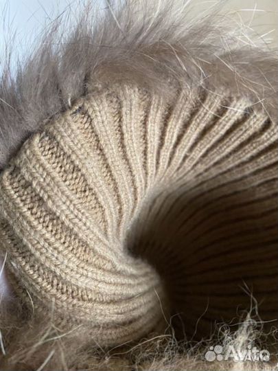 Шапка меховая женская чернобурка