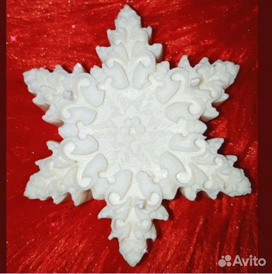 Свеча снежинка