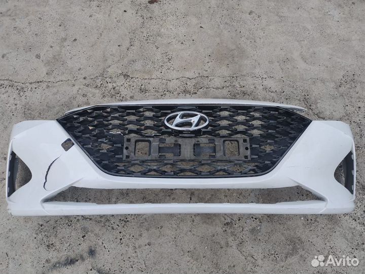 Передний бампер Hyundai Solaris 2 рестайлинг