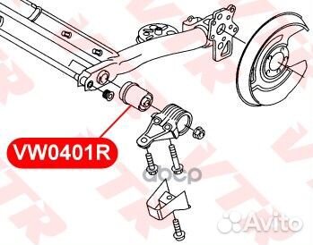 Сайлентблок балки задней подвески (без кронштей