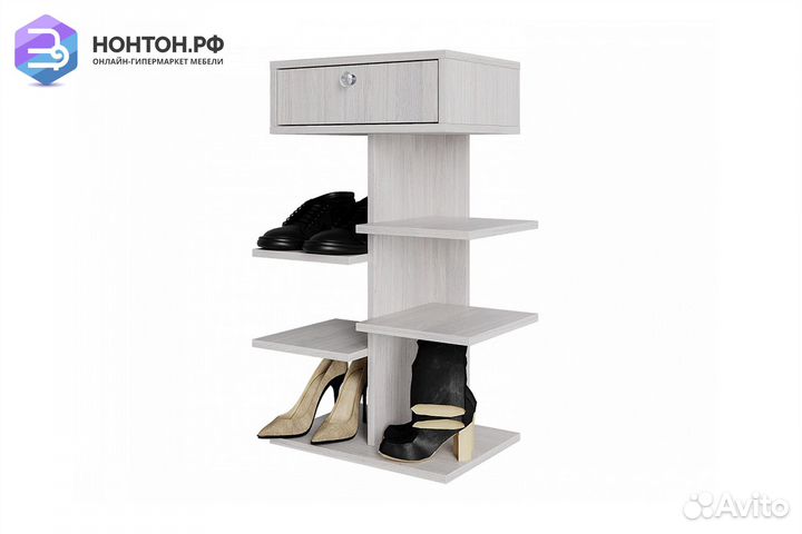 Тумба для обуви Ион ясень белый