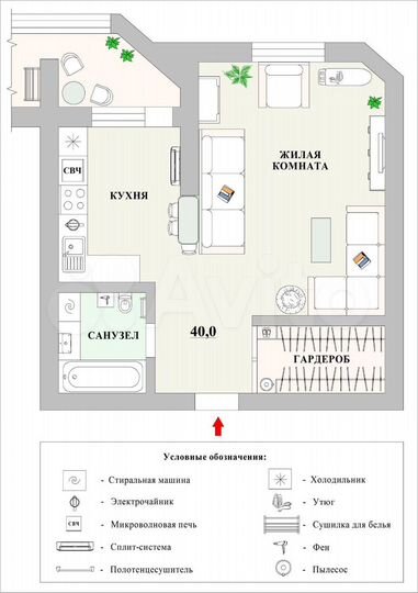 Квартира-студия, 40 м², 19/25 эт.