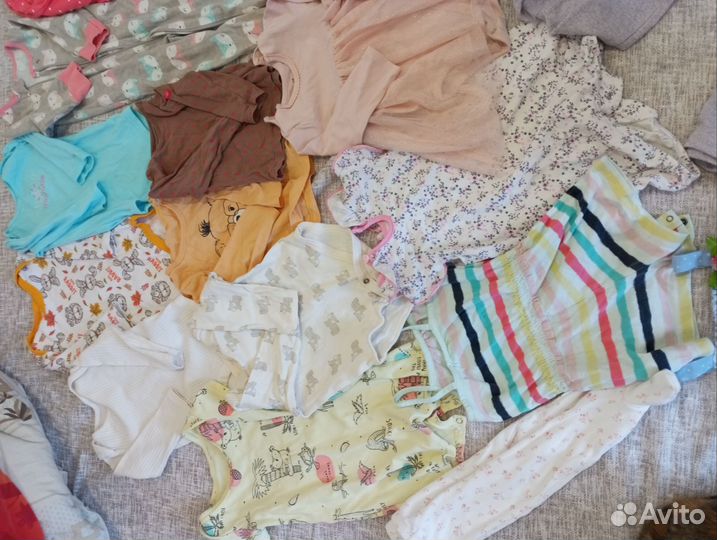 Вещи для девочки пакетом 62 68 74