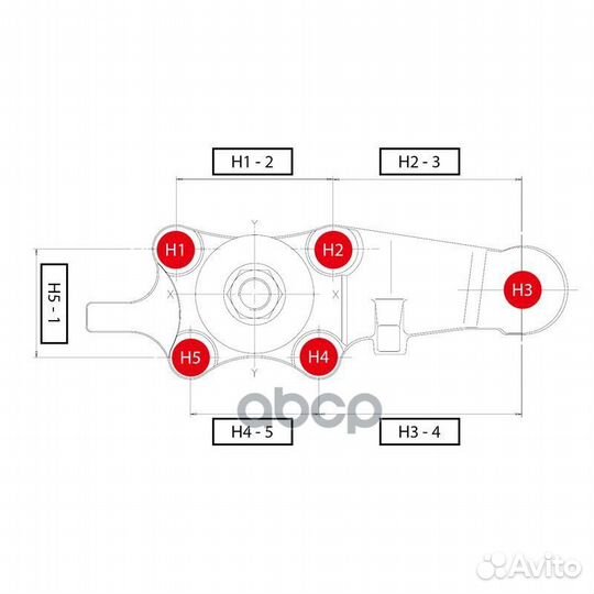 CB0405 опора шаровая левая замена CBT-62 Toyot