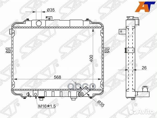 Радиатор Hyundai H100 93-03 / Porter 98-10 HY0011