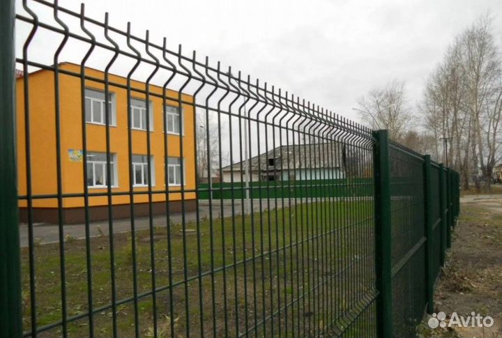 Забор из Профнастила. 3Д Сетка. Евроштакетник