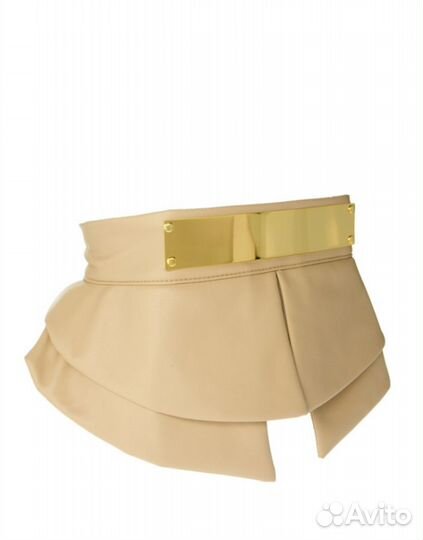 Пояс с баской и металлической пластиной