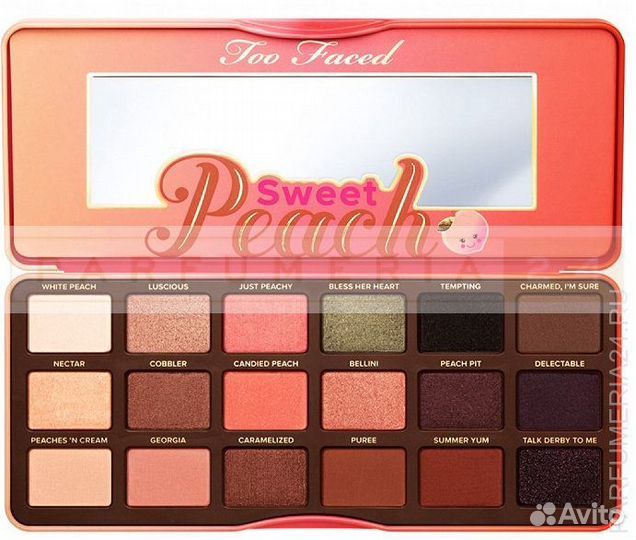 Too Faced sweet peach Палетка теней