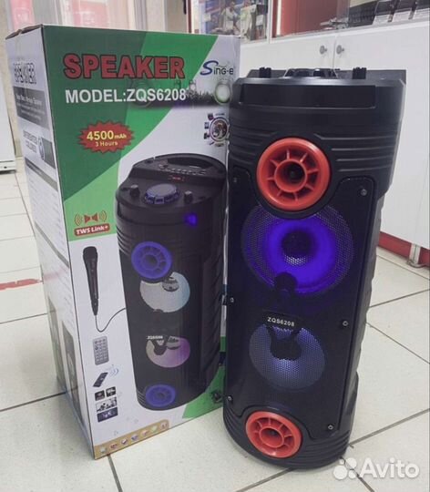 Новая мощная Bluetooth колонка Zqs 58см караоке