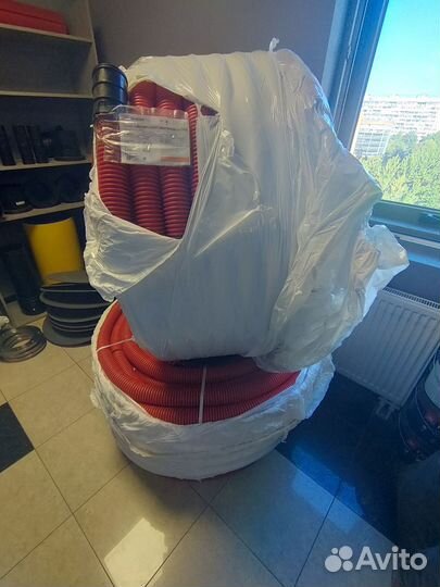 Труба двустенная гофрированная пнд d63 L100