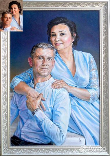 Портрет и шарж, картина в подарок по фото на заказ