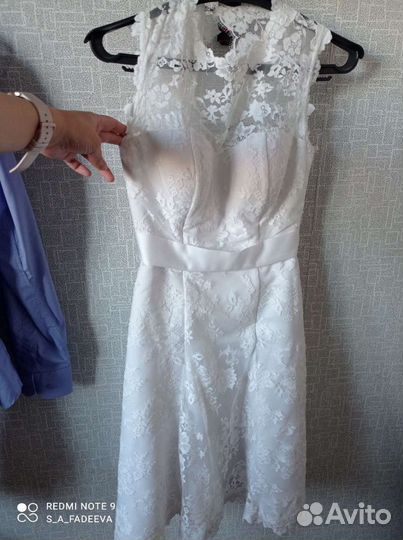 Свадебное платье 44-46 бу