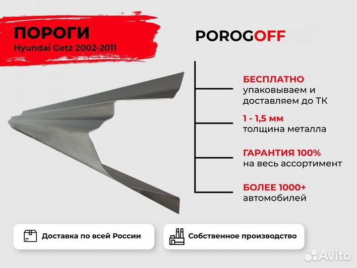 Ремонтные пороги Hyundai Getz