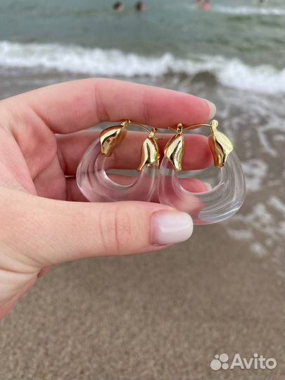 Серьги под Celine новые бижутерия