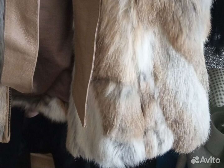 Жилет длинный натур мех 42р