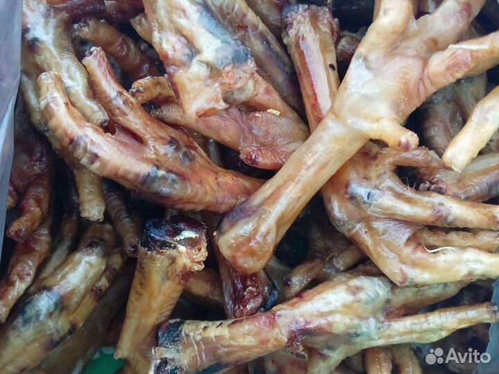 Сушеные куриные лапки для собак