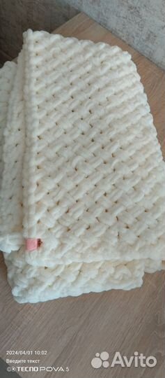 Плед детский вязаный ручная работа
