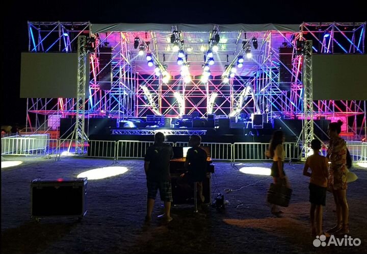 Свет, Звук, Сцена, Экраны, Спец эффекты