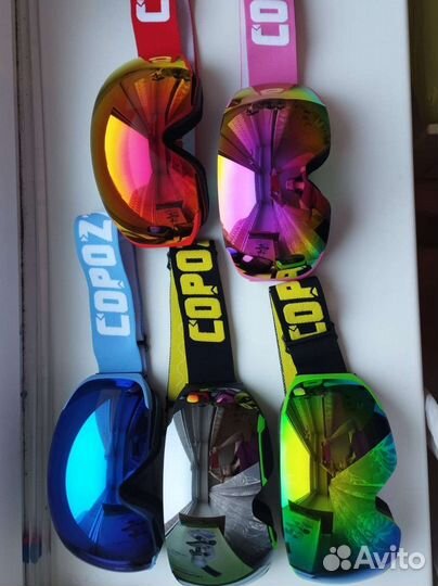 Новые Очки маска горнолыжная, сноубордическая