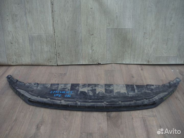 Юбка переднего бампера Skoda Fabia 2 2012