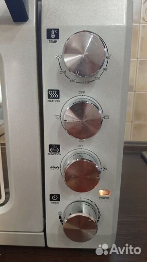 Электрическая мини печь духовка 1600вт, 33л