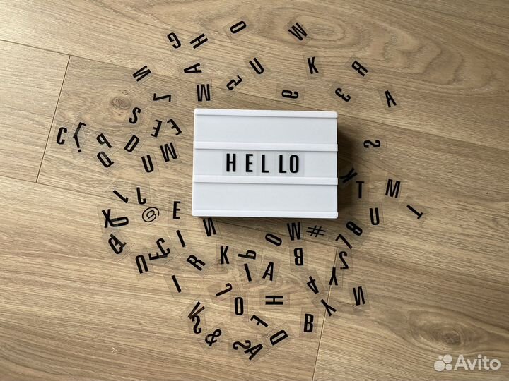 Светильник с буквами