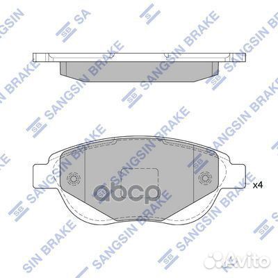 Колодки тормозные citroen C4 04- перед. sp1826