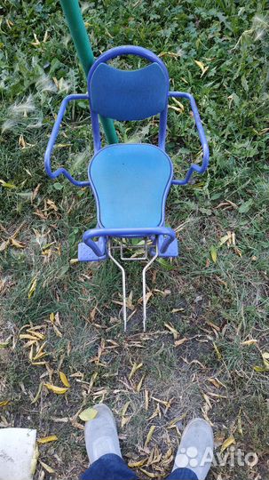 Детское кресло на велосипед в сборе с багажником