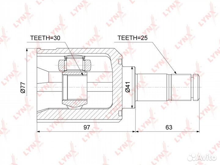 Шрус внутренний перед прав/лев