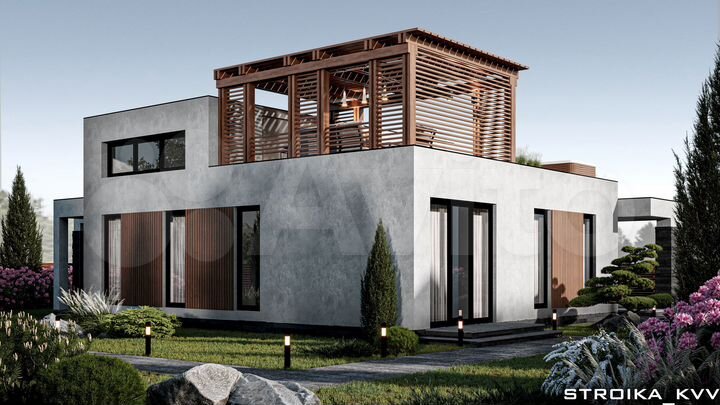 Дом 105 м² на участке 8 сот.