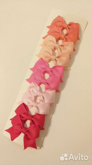Бантики на заколках 10 шт в упаковке