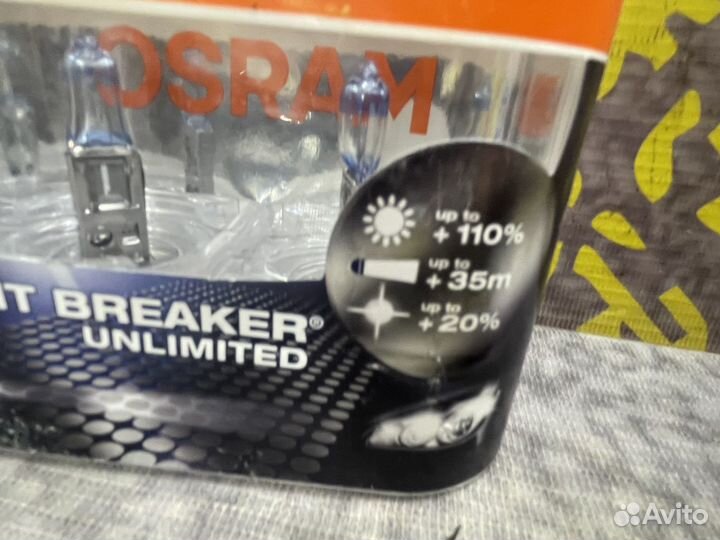 Лампа Osram H1 h1 Night Breaker Unlimited (+110)