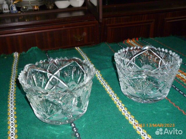 Хрустальная конфетницы советского производства