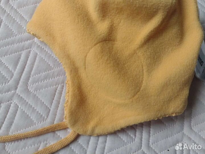 Новая зимняя шапка пумпон 52 Reima желтая девочки