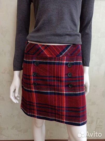 Юбка теплая клетка,р.44(38)