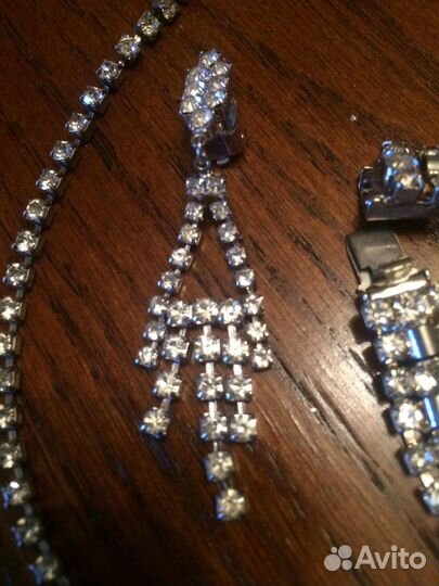 Бижутерия колье, браслет, клипсы Чехословакия