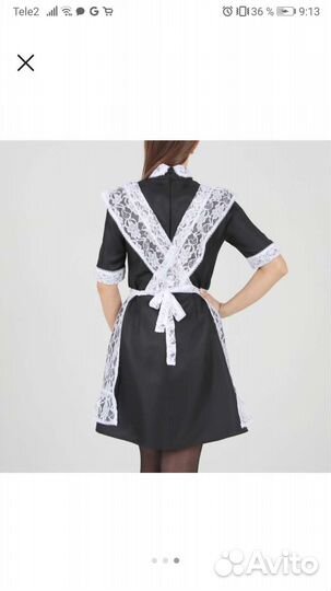 Белый школьный фартук