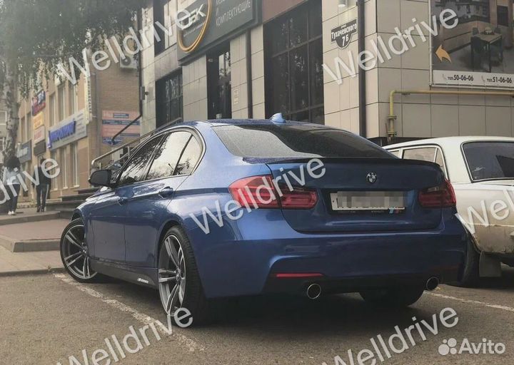 Губа задняя BMW F30 F31 черная матовая