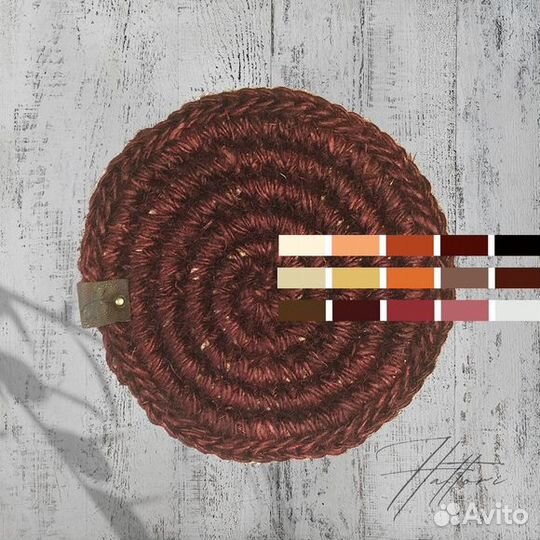 Шоколадный набор из джута для сервировки