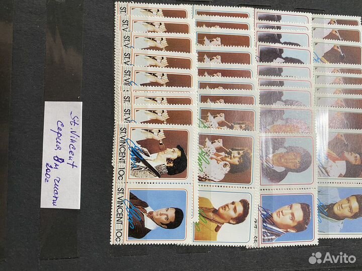 Почтовые марки Элавис Пресли и Майкл Джексон