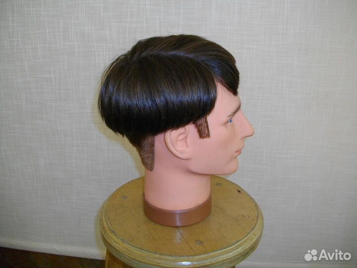 Мужской парик из натуральных волос