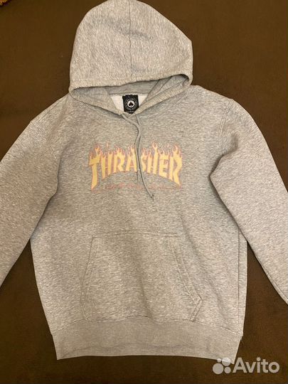 Худи thrasher серое