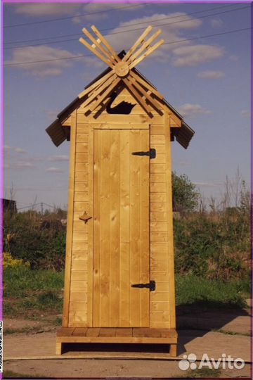 Уличный туалет деревянный рак 535