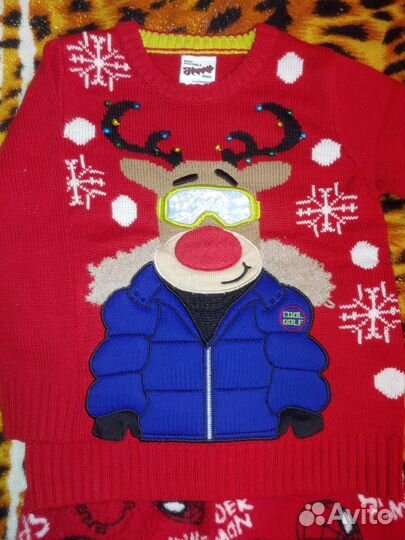 Новогодний костюм, зимний, теплый