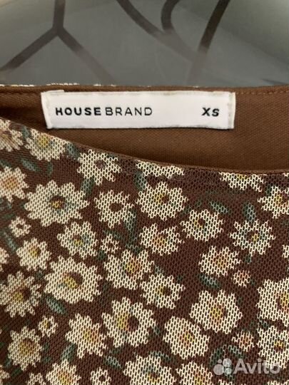 Платье сетка длинное в цветочек house brand