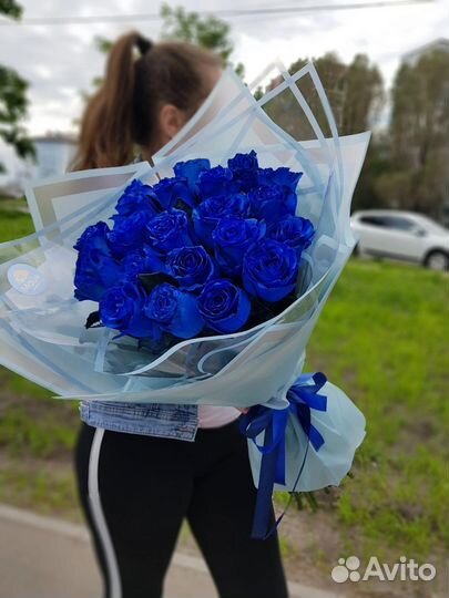 Синие розы / букет