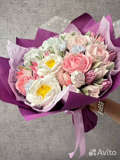 Зефирные цветы, букеты