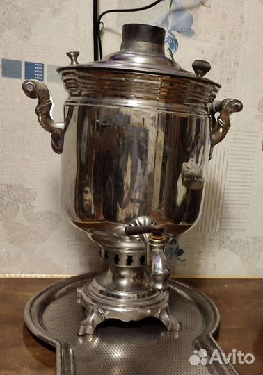 Самовар Тула 1948 год СССР с подносом