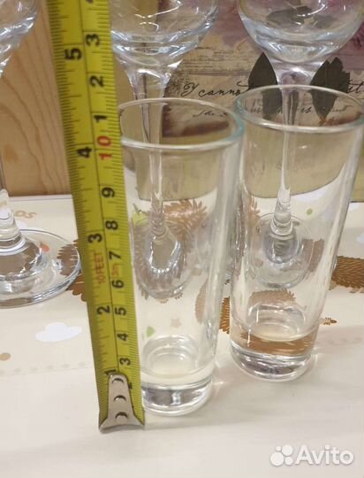 Бокалы набор посуды поднос